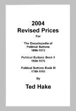 Political Buttons Books I,II,III 2004 Revised Prices Supplement