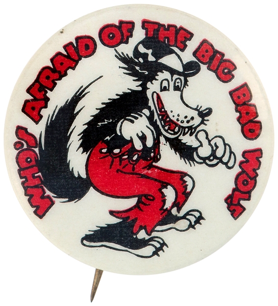 DISNEY 1935 GIVE AWAY WITH BIG BAD WOLF BUTTON.