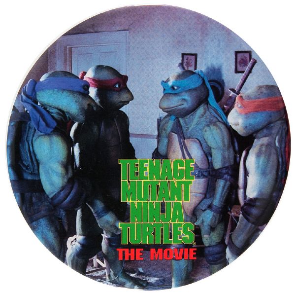 TEENAGE MUTANT NINJA TURTLES/THE MOVIE LARGE 6 BUTTON.