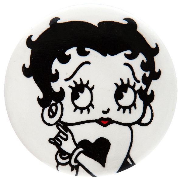 BETTY BOOP UNLICENSED RETRO BUTTON FROM CIRCA 1990.