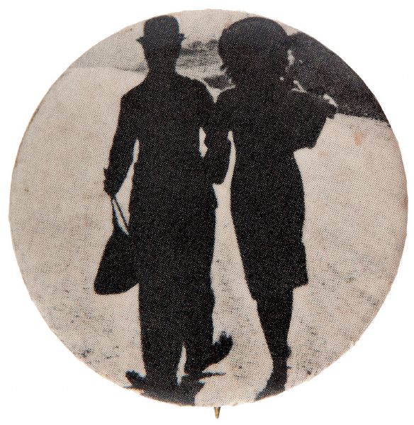 CHARLIE CHAPLIN MOVIE SCENE FROM PERSONALITY BUTTONS 1960s SET OF 84.
