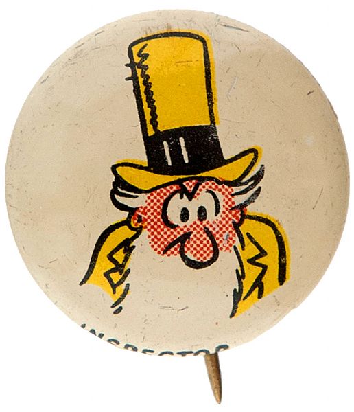KELLOGG'S PEP INSPECTOR CHARACTER BUTTON FROM 1945-46 SET OF 86.