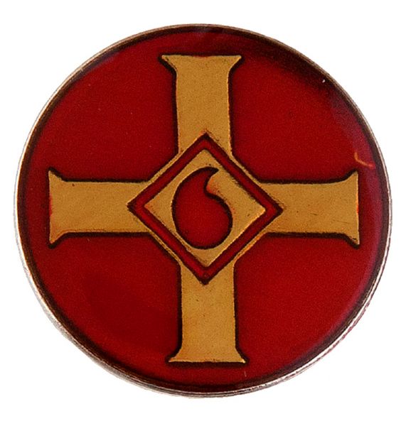KU KLUX KLAN LAPEL EMBLEM CIRCA 1980 FROM LONDON, ONTARIO CANADA.