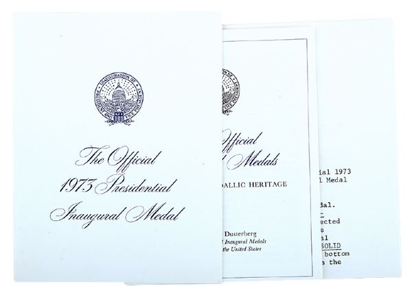 NIXON 1973 SOLID BRONZE PROOF EDITION INAUGURAL MEDAL BOXED AS ISSUED.