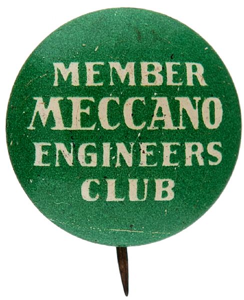 FAMOUS TOY MAKER'S CLUB BUTTON C. 1930s.