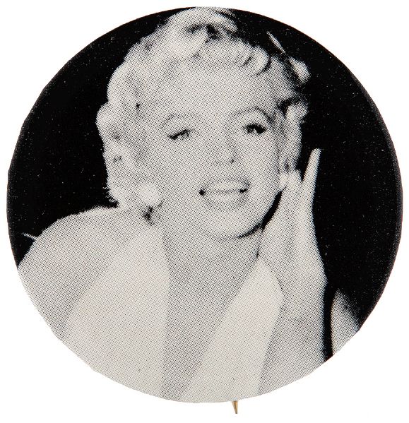MARILYN MONROE BUTTON FROM 1960s PERSONALITIES SET.
