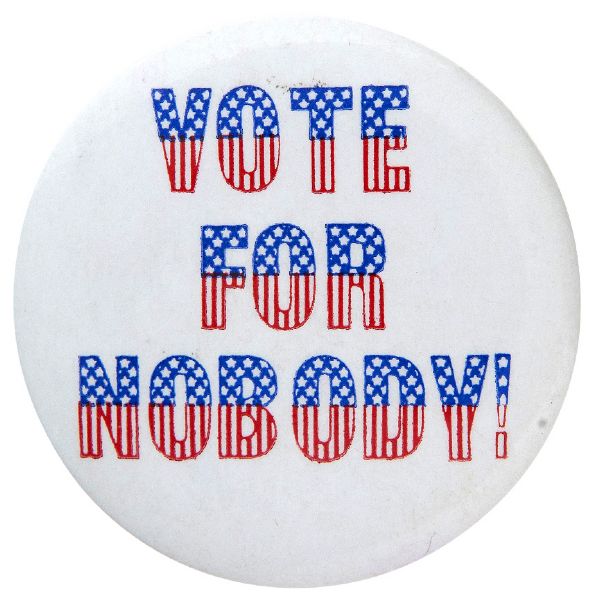 LIBERTARIAN PARTY 1980 CAMPAIGN BUTTON.