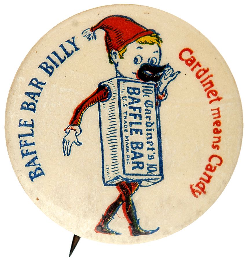 Baffle Bar Billy Candy Button