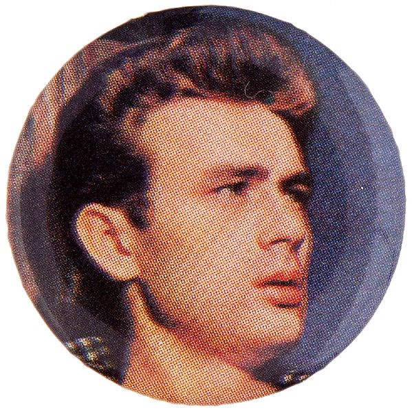 JAMES DEAN 1980s PICTURE BUTTON.