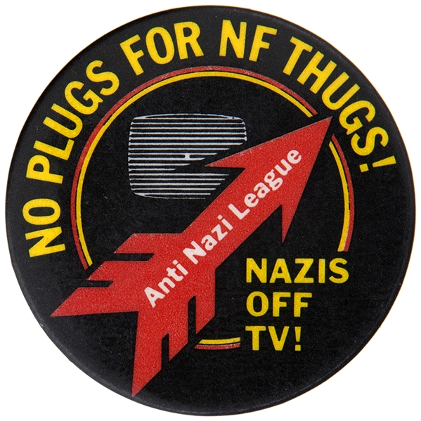 ENGLISH ANTI NAZI LEAGUE BUTTON FROM 1979.