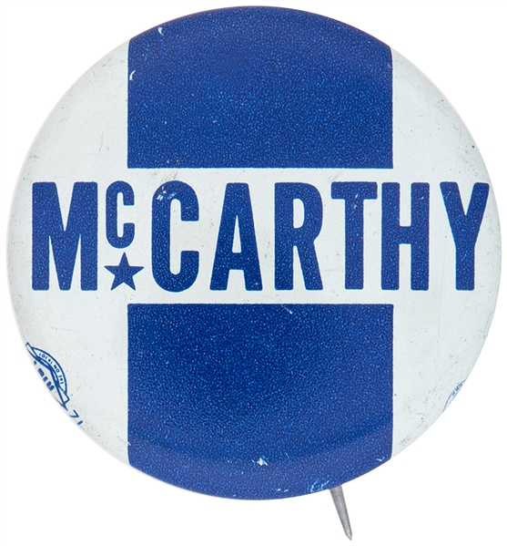 McCARTHY 1976 HOPEFUL NAME BUTTON.