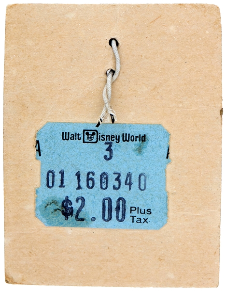 STERLING MICKEY MOUSE CHARM ON 1980s “WALT DISNEY WORLD” CARD.