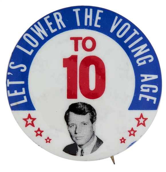 ANTI-ROBERT KENNEDY BUTTON CIRCA 1968.