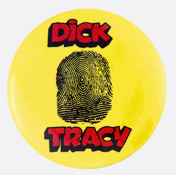 DICK TRACY FINGERPRINT MOVIE BUTTON.